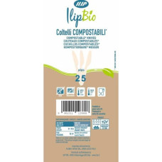 COLTELLI IN PLA BIO 3,5 G - 160 MM ILIPBIO BIANCHI- CONF. 25 PEZZI - 81000