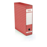 Registratore protocollo con custodia Brefiocart new color 35x28,5 cm dorso 8 cm rosso