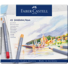 FABER-CASTELL GOLDFABER AQUA MATITE COLORATE ASTUCCIO METALLO 48 MATITE