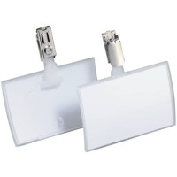 Portanome DURABLE click fold 54x90 mm in ppl trasparente con clip 8216-19