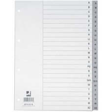 DIVISORI ALFABETICI A-Z 22,5X29,7 CM GRIGIO 24 PAGINE KF01818