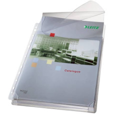 BUSTE A SOFFIETTO CON LEMBO DI CHIUSURA LEITZ IN PVC A4 TRASPARENTE CONFEZIONE DA 5 PEZZI - 47573003
