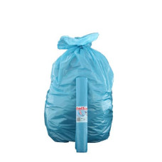 SACCHI ROLSAC QUALITY 70X110 CM SPESSORE 17 MY - 97 L AZZURRO ROTOLO DA 10 PEZZI - 10331