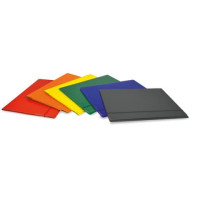 Cartellina con alette con elastico presspan monolucido rosso