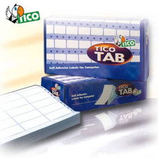 ETICHETTE BIANCHE A MODULO CONTINUO TICO TAB 1 CORSIA 107X48,9 MM - 6 ET/FOGLIO - 500 FOGLI - 3000 ETICHETTE - TAB1-1074