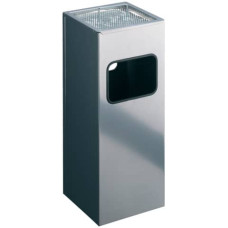 POSACENERE DURABLE A COLONNA ACCIAIO CON SABBIA E CESTINO BASE QUADRATA H 62 X Ø 25 CM ARGENTO METALLIZZATO - 333123