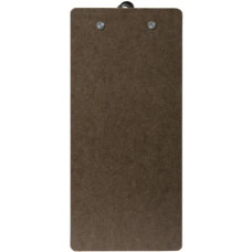 PORTACONTO IN LEGNO PRESSATO SECURIT® CON CLIP IN ACCIAIO 26,5X11,5 CM - MARRONE - MC-CBBP-BR