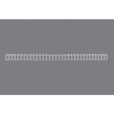 SPIRALI METALLICHE A 34 ANELLI GBC WIREBIND 6 MM A4 BIANCO - FINO A 55 FOGLI - CONF. 100 PEZZI - RG810470