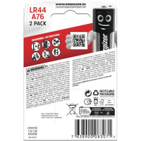 Batterie alcaline a bottone Energizer lr44/a76 conf. da 2