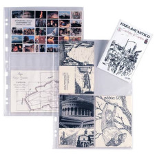 BUSTE A FORATURA UNIV. SEI ROTA ATLA FT PER FOTO E CARTOLINE 4 SPAZI 15X21 CM TRASPARENTE  CONF. 10 BUSTE - 662533