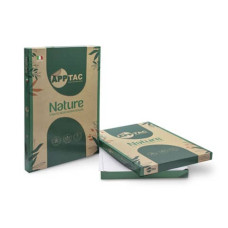 ETICHETTE AUTOADESIVE BIANCHE NATURE IN CARTA RICICLATA APPTAC  105X74 MM - 8 ET./FOGLIO - CF. DA 100 FOGLI NAT0512