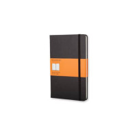 Taccuino a righe grande 13x21 cm con copertina rigida Moleskine nero qp060
