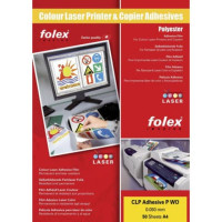 Fogli in poliestere per stampanti laser Folex clp adhesive p cl 0,05 mm a4 trasparente cf. 50 pz