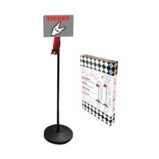 KIT ELIMINACODE PRINTEX BASE Ø 30 CM H. 120 CM NERO/ROSSO + ROTOLO 2000 TICKETS BIANCHI - TR/PIA N K