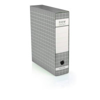 Registratore protocollo con custodia Brefiocart new color 35x28,5 cm dorso 8 cm grigio