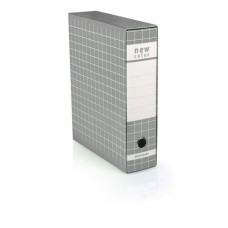 REGISTRATORE PROTOCOLLO CON CUSTODIA BREFIOCART NEW COLOR 35X28,5 CM DORSO 8 CM GRIGIO - 0201180.GR