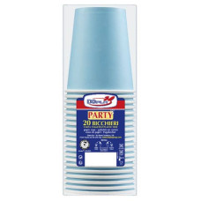 BICCHIERI CARTA WD 250 ML CONFEZIONE DA 20 PEZZI DOPLA GREEN AZZURRO - 42190