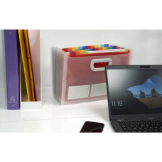 CLASSIFICATORE VALIGETTA CRYSTAL COLOURS CRISTALLO 24 SCOMPARTI 33X23,5X25CM CON MANIGLIA - 55198E