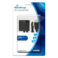 CONVERTITORE DA HDMI A VGA - PRESA AUDIO DA 3,5 MM MEDIA RANGE NERO MRCS167