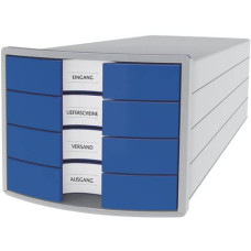 CASSETTIERA IMPULS HAN IN POLISTIROLO CON 4 CASSETTI CHIUSI BLU 1012-14