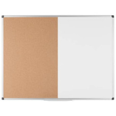 PANNELLI BI-OFFICE MAYA COMBINATA SUGHERO/ACCIAIO 90X60 CM. BIANCO XA0303170