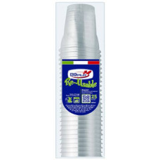 BICCHIERI IN PS DIAMANT TRASPARENTE DOPLA RIUTILIZZABILI DA 600 ML - CONFEZIONE DA 25 PEZZI - 22674