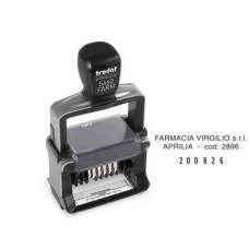 DATARIO AUTOINCHIOSTRANTE TRODAT PROFESSIONAL 5460 FARM PER FARMACIE IN ACCIAIO INOX 56X33 MM NERO - 139703