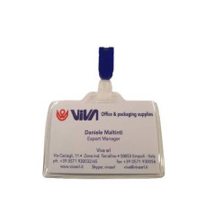 PORTANOME IN PVC VIVA AGGANCIO-CARTONCINO CONF. 100PZ 95X60 MM 145+150PL