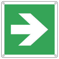 CARTELLO DEMERGENZA 25X25 CM CARTELLI SEGNALATORI FRECCIA DESTRA/SINISTRA E15104X