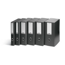 SCATOLA PORTAPROGETTI LEONARDI PLUS VIP 25,5X35,5 CM PPL ANTRACITE DORSO 12 CM 1007401