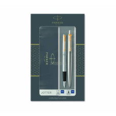 GIFT SET DUO PARKER - PENNA A SFERA JOTTER STAINLESS STEEL GT + STILOGRAFICA INCHIOSTRO BLU - CONF. 2 PZ - 2093257