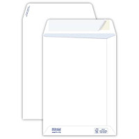 Buste a sacco bianche autoadesive removibili Pigna Envelopes con striscia adesiva concorrente 100 g/m² 190x260 mm conf. da 500