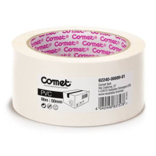 NASTRI ADESIVI PER LA SPEDIZIONE COMET IN PVC CON ADESIVO IN GOMMA NATURALE 50 MM X 66 M BIANCO - 62240-00009-01