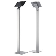 PORTA TABLET DA PAVIMENTO DURABLE PER TABLET DA 7'' A 13'' ARGENTO METALLIZZATO 27X27X121,5CM - 893223