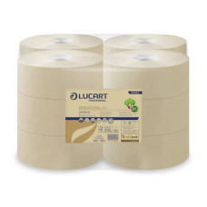 CARTA IGIENICA LUCART ECONATURAL 150 M JUMBO 2 VELI AVANA 12 ROTOLI DA 405 STRAPPI - 812152P