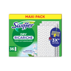RICARICA PANNI SWIFFER DRY PER PAVIMENTI 21X26 CM - CONFEZIONE DA 36 PEZZI - PG261