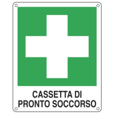 CARTELLO DEMERGENZA 25X31 CM CARTELLI SEGNALATORI CASSETTA PRONTO SOCCORSO E20114X