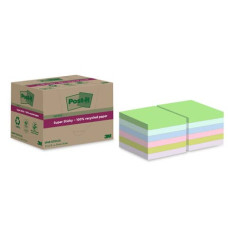 FOGLIETTI RIPOSIZIONABILI POST-IT®SUPER STICKY CARTA RICICLATA ASSORTITI 76X76 MM  12 BLOCCHETTI DA 70 FF