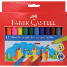 PENNARELLI FABER-CASTELL CASTELLO JUMBO PUNTA GROSSA 5 MM ASSORTITI DA 12 - 554312