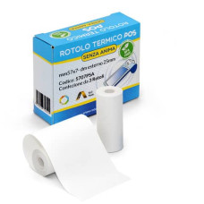 ROTOLI TERMICI PER POS 57/10 SENZA  ANIMA - CONFEZIONE 12 ROTOLI