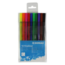 SET FINELINER CON INCHIOSTRO A BASE ACQUA DONAU CONF. 10 PZ MULTICOLORE 330257099
