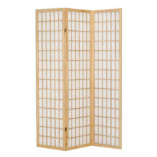 PARAVENTO A 3 ANTE SERENA GROUP IN LEGNO E CARTA DI RISO FAGGIO 130,5X178 CM NY1002-3