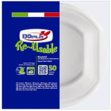 SCODELLE IN PS DOPPIA RIUTILIZZABILI 630 ML BIANCO - CONF. 50 PZ - 8157