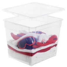 CONTENITORE ROTHO CLEAR BOX IN PPL IMPILABILE TRASPARENTE 31L 40X33,5X33CM - F707807