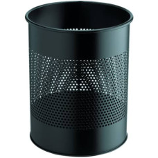 CESTINO GETTACARTE DURABLE CILINDRICO CON SUPERFICIE PERFORATA 165MM ACCIAIO NERO - 331001