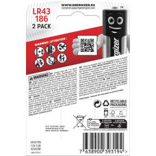 BATTERIE ALCALINE A BOTTONE ENERGIZER LR43/186 CONF. DA 2 - E301536500