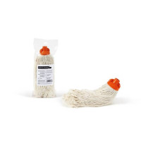 Mop in cotone perfetto factory 280 gr. bianco / coclea arancio 0024f