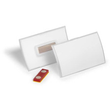 PORTANOME DURABLE CLICK FOLD 54X90 MM IN PPL TRASPARENTE CON MAGNETE E GUIDA ANTIROTAZIONE - 8260-19