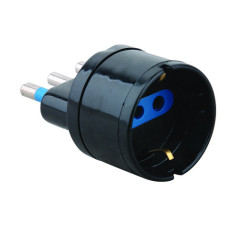 ADATTATORE DI RETE SPINA 2P+T 10A PRESA SCHUKO MKC NERO 492517921