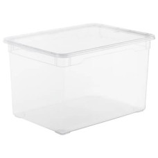 CONTENITORE ROTHO CLEAR BOX IN PPL IMPILABILE TRASPARENTE 46 L 55X37,5X31,5 CM F707808